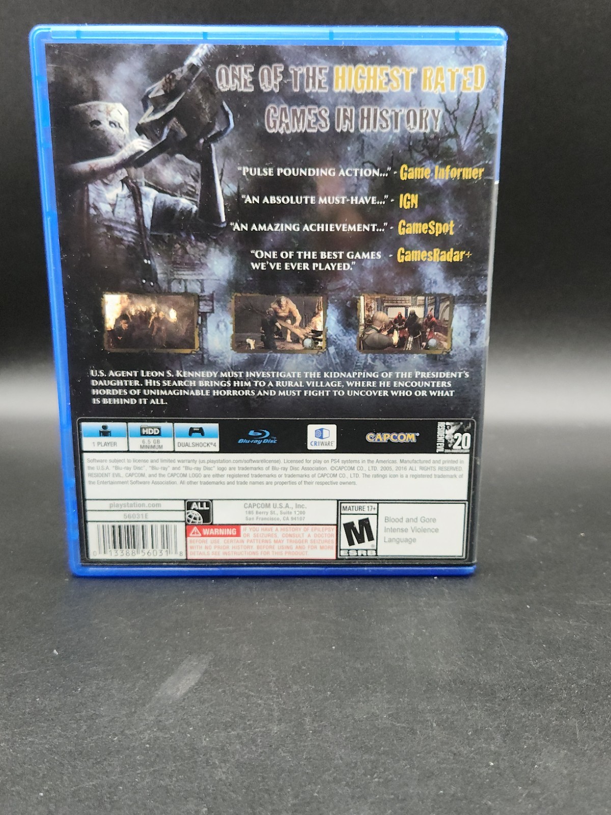 Resident Evil 4 CAPCOM (Sony PlayStation 4, 2016) FREE SHIPPING