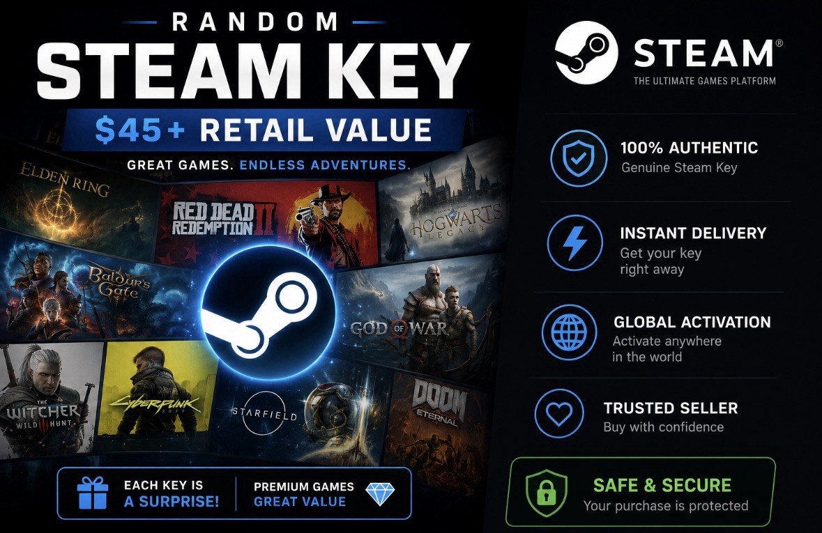 Random Steam Key 45$ + Retail Value