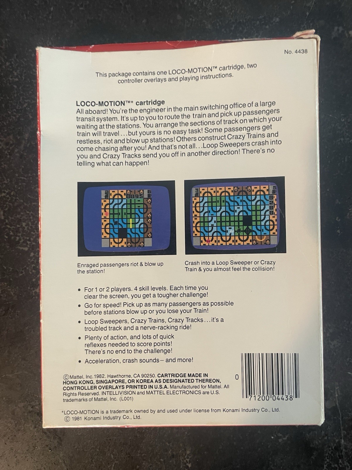 Intellivision Loco Motion Video Game Complete Mattel Vintage 1981