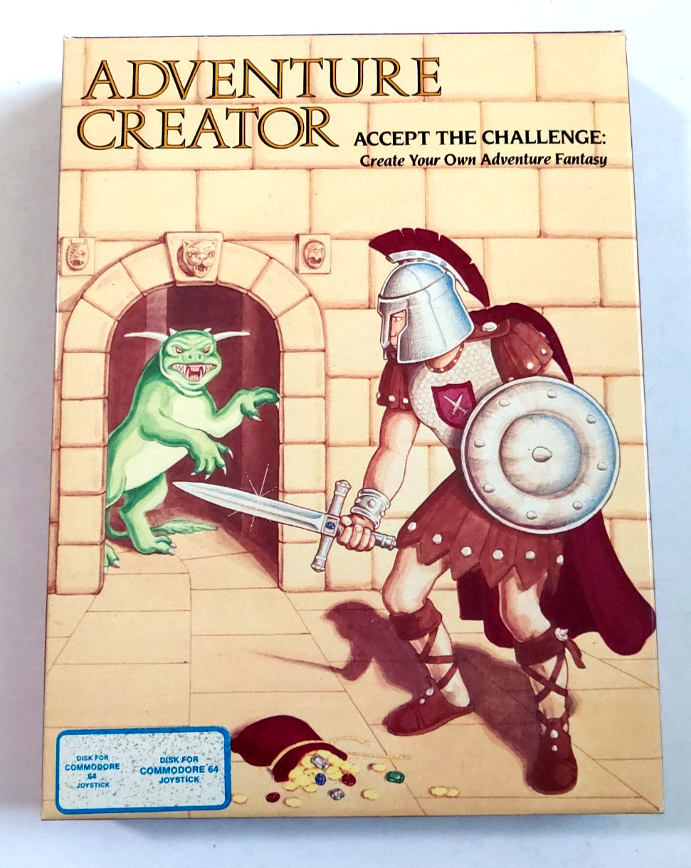 Adventure Creator Commodore 64 1984 CIB Box W/Manual UBX Untested Rare Floppy