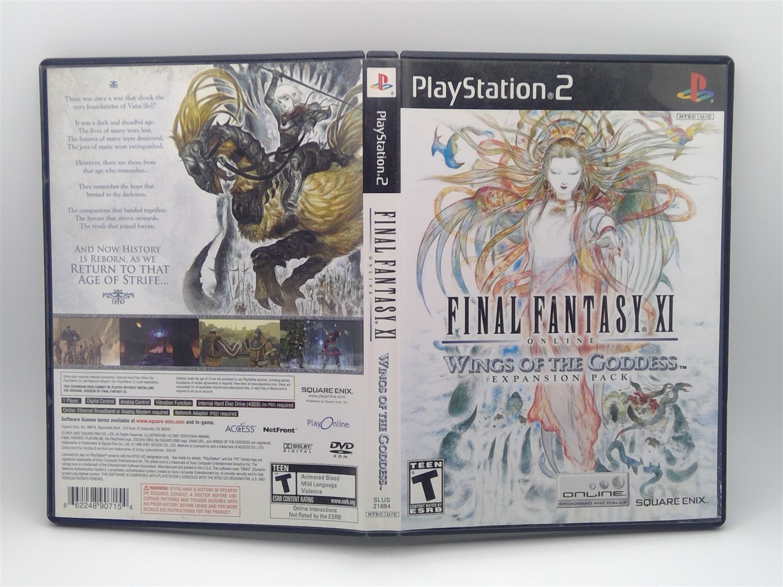 Final Fantasy XI Online Wings of the Goddess (PlayStation 2) Complete Tested