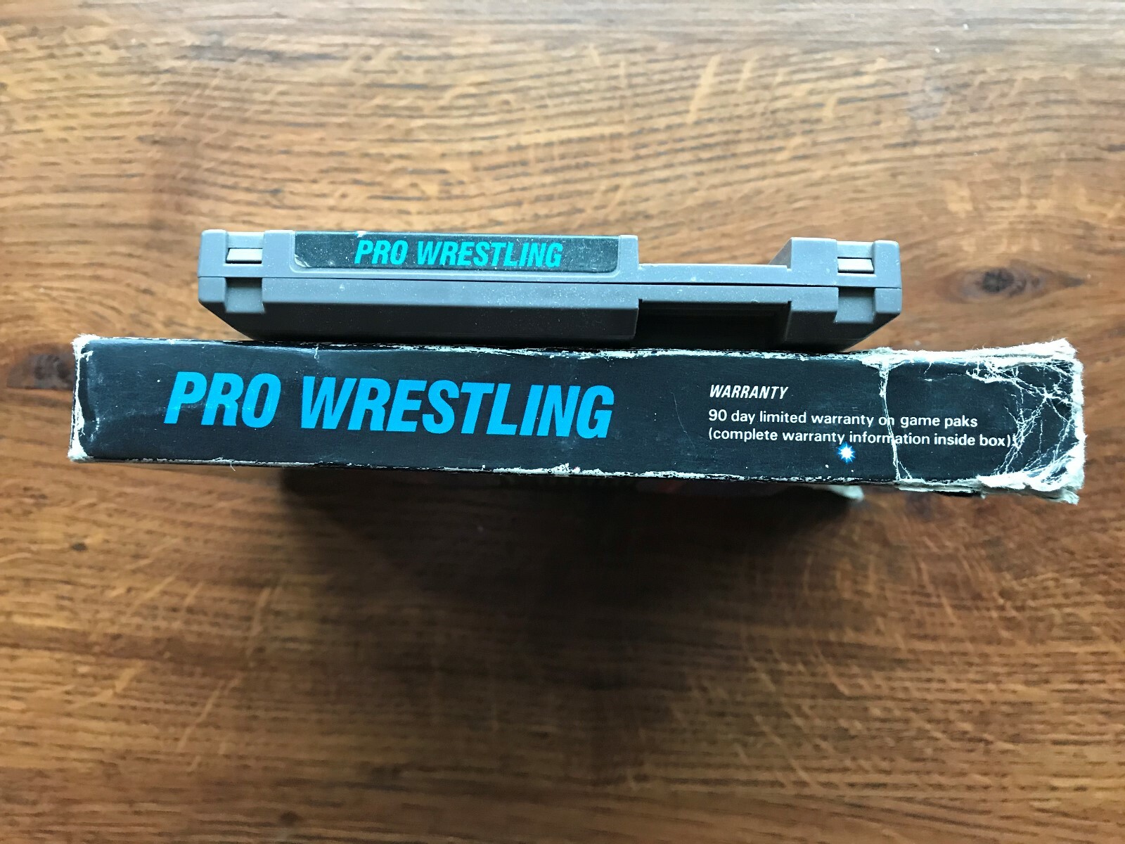 Pro Wrestling Black Box Version COMPLETE game w/ Box Nintendo NES – TESTED