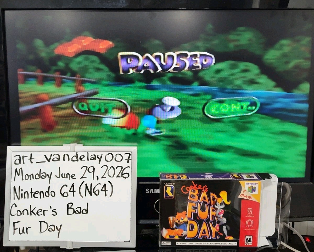 Conker’s Bad Fur Day – (Nintendo 64 N64, 2001) *VGC w/ Manual* Tested! READ!!!