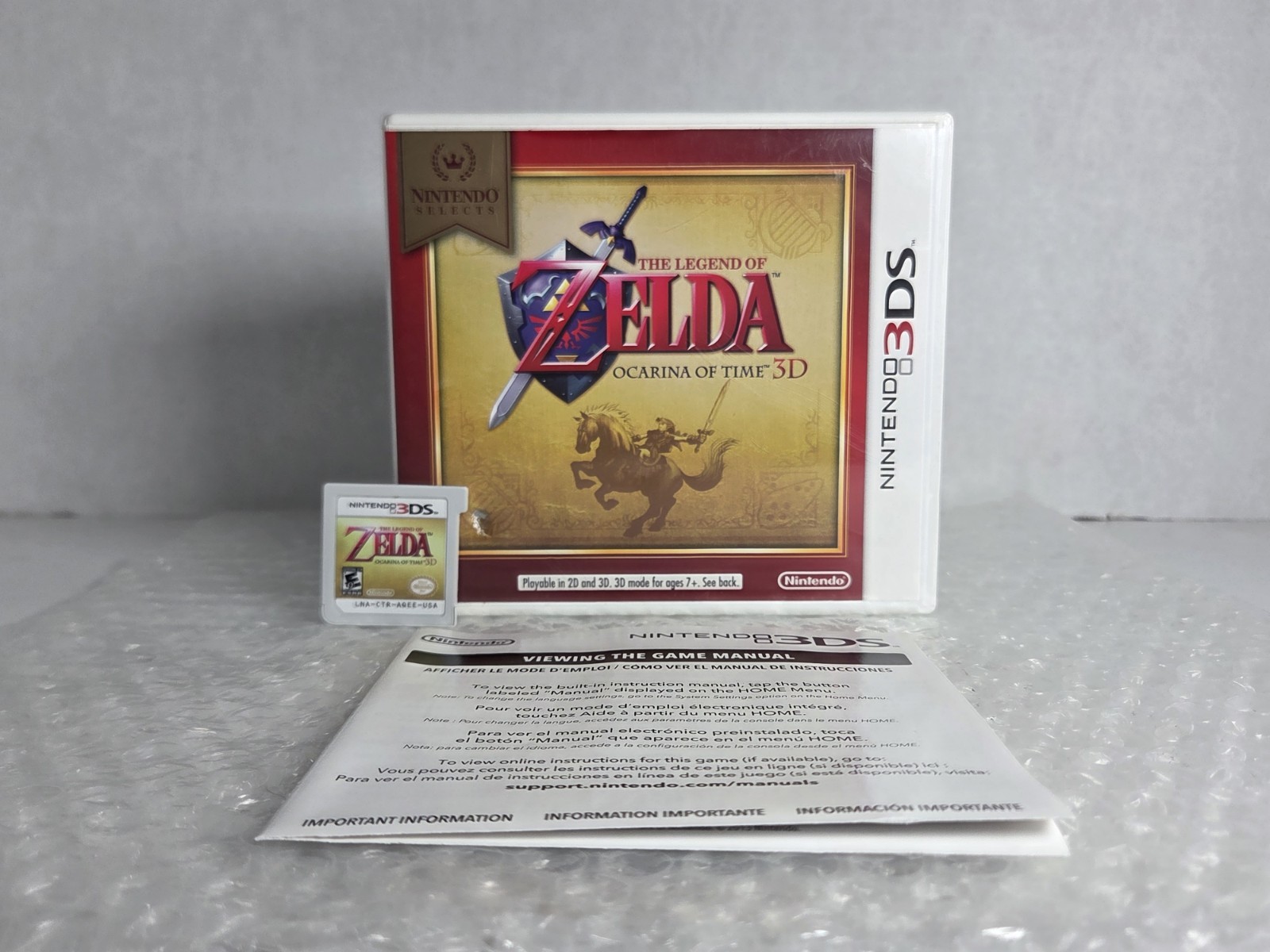 The Legend of Zelda Ocarina of Time 3D Nintendo 3DS 2DS Complete In Box CIB Test