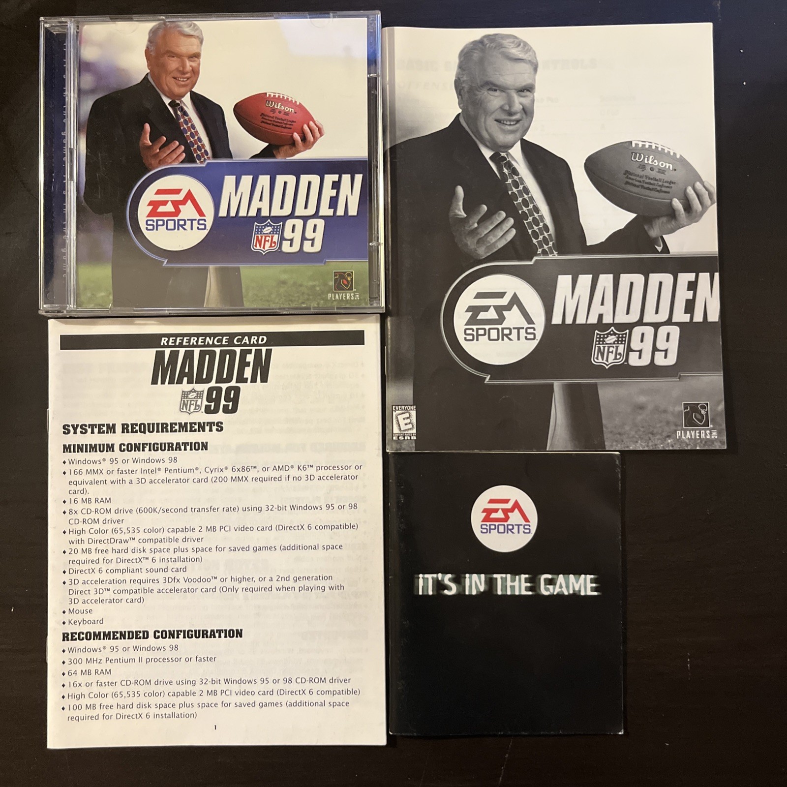Madden NFL 99 (Sony PlayStation 1, 1998) EA Sports, Windows 95 or 98