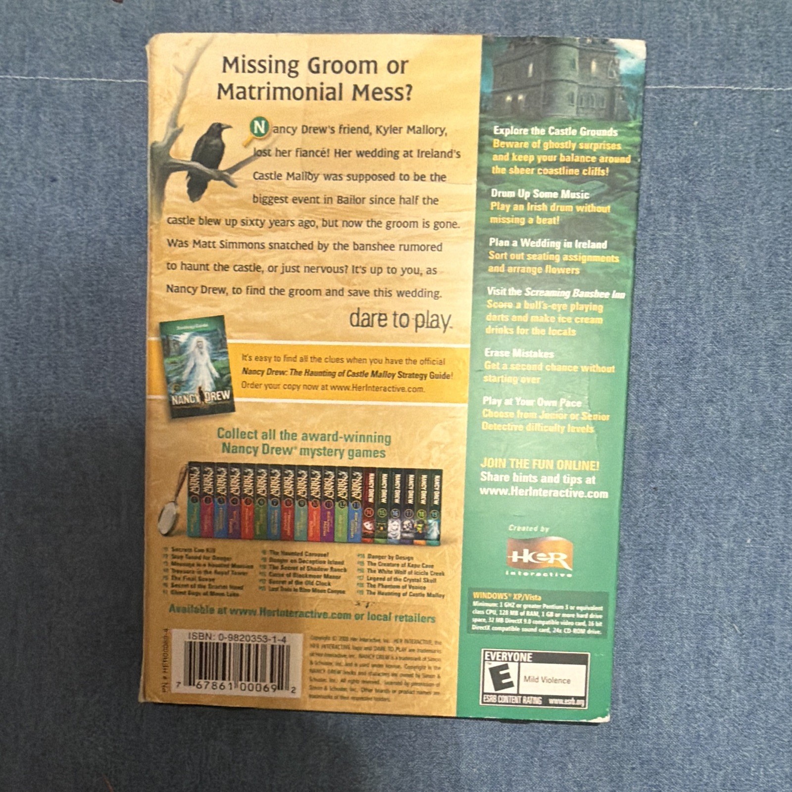 Her Interactive Nancy Drew: The Haunting of Castle Malloy PC CD-ROM Mystery E