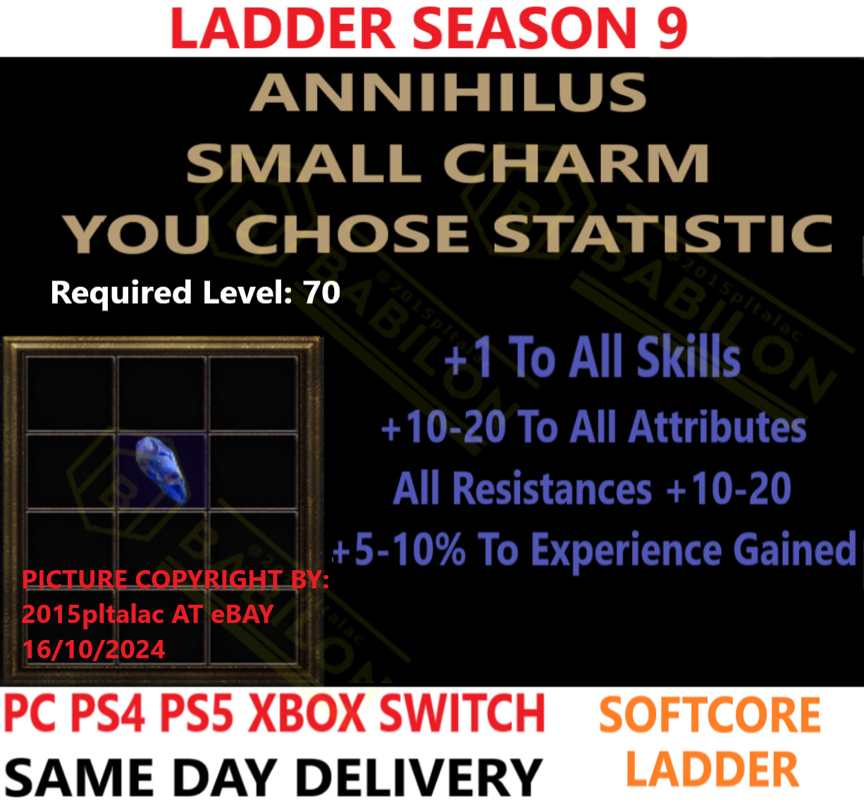 Annihilus Anni SC LADDER Diablo 2 Resurrected Items D2R✅PC PS4 PS5 XBOX SWITCH ✅