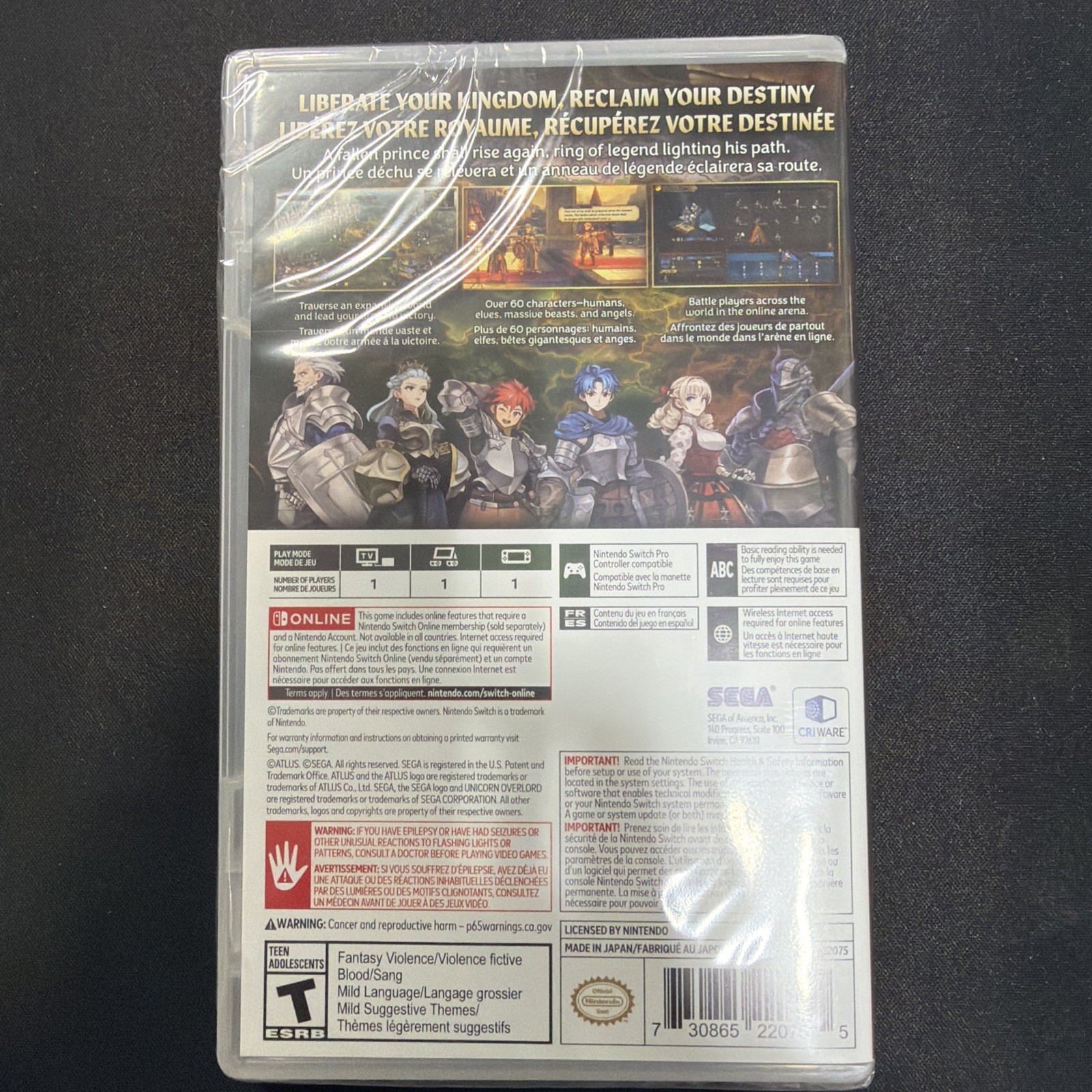 NEW Unicorn Overlord (Nintendo Switch) FACTORY SEALED L