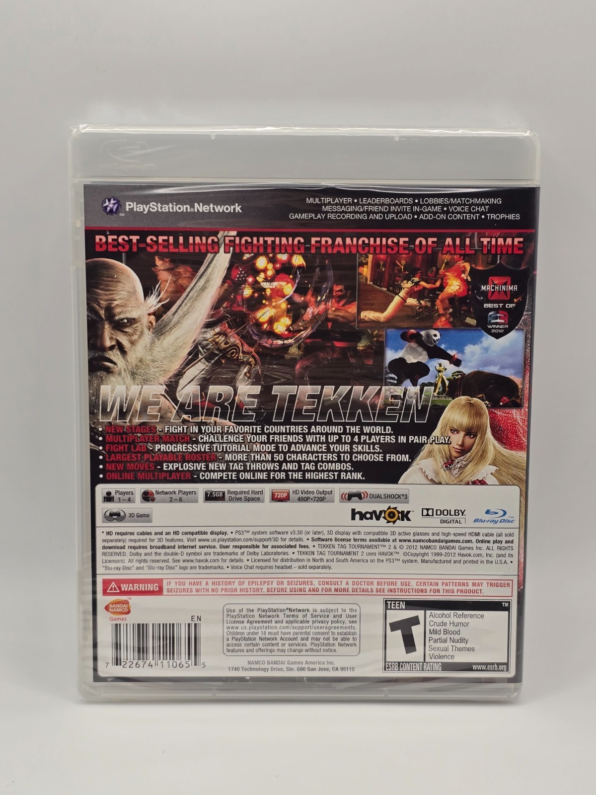 Tekken Tag Tournament 2 (Sony PlayStation 3, 2012) Brand New Sealed