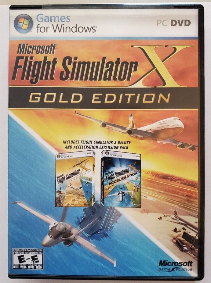 Microsoft Flight Simulator X Gold Edition PC DVD Windows New Video Game