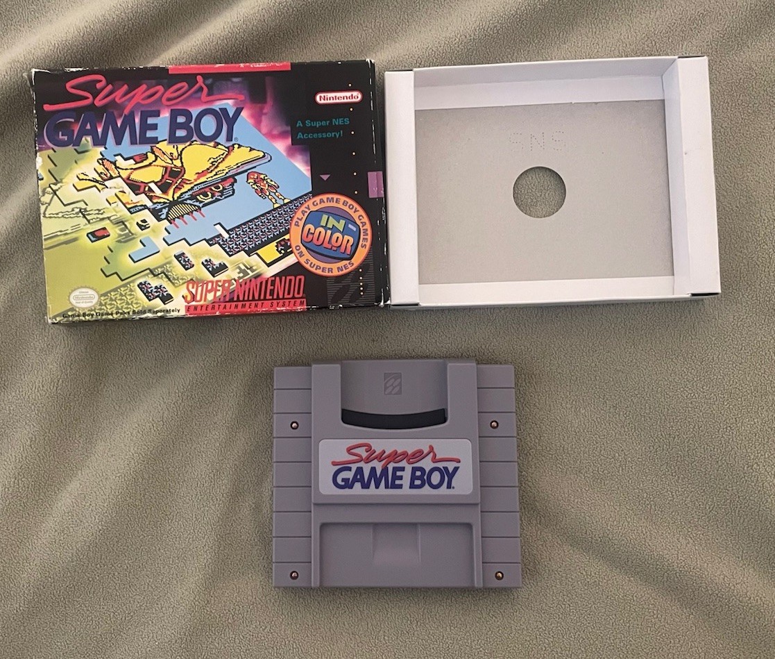 Super GameBoy Accessory (Super Nintendo SNES) IN BOX RARE – VG Cart No Manual