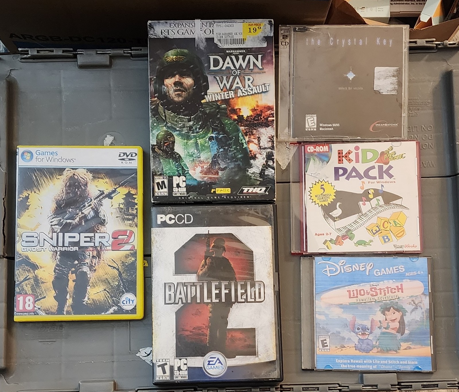 LOT OF 6 MISC PC COMPUTER GAMES MIXED LOT 2