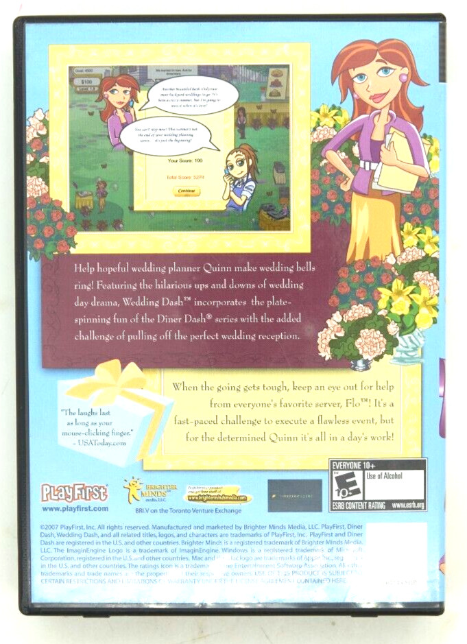 Wedding Dash VINTAGE PC GAME/SOFTWARE Playfirst Win Mac CD-ROM