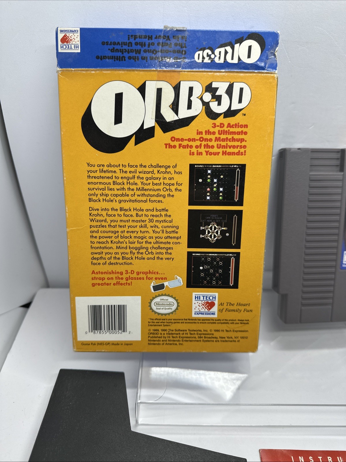 NES ORB 3D Nintendo Entertainment System w/Glasses Cleaned & Tested