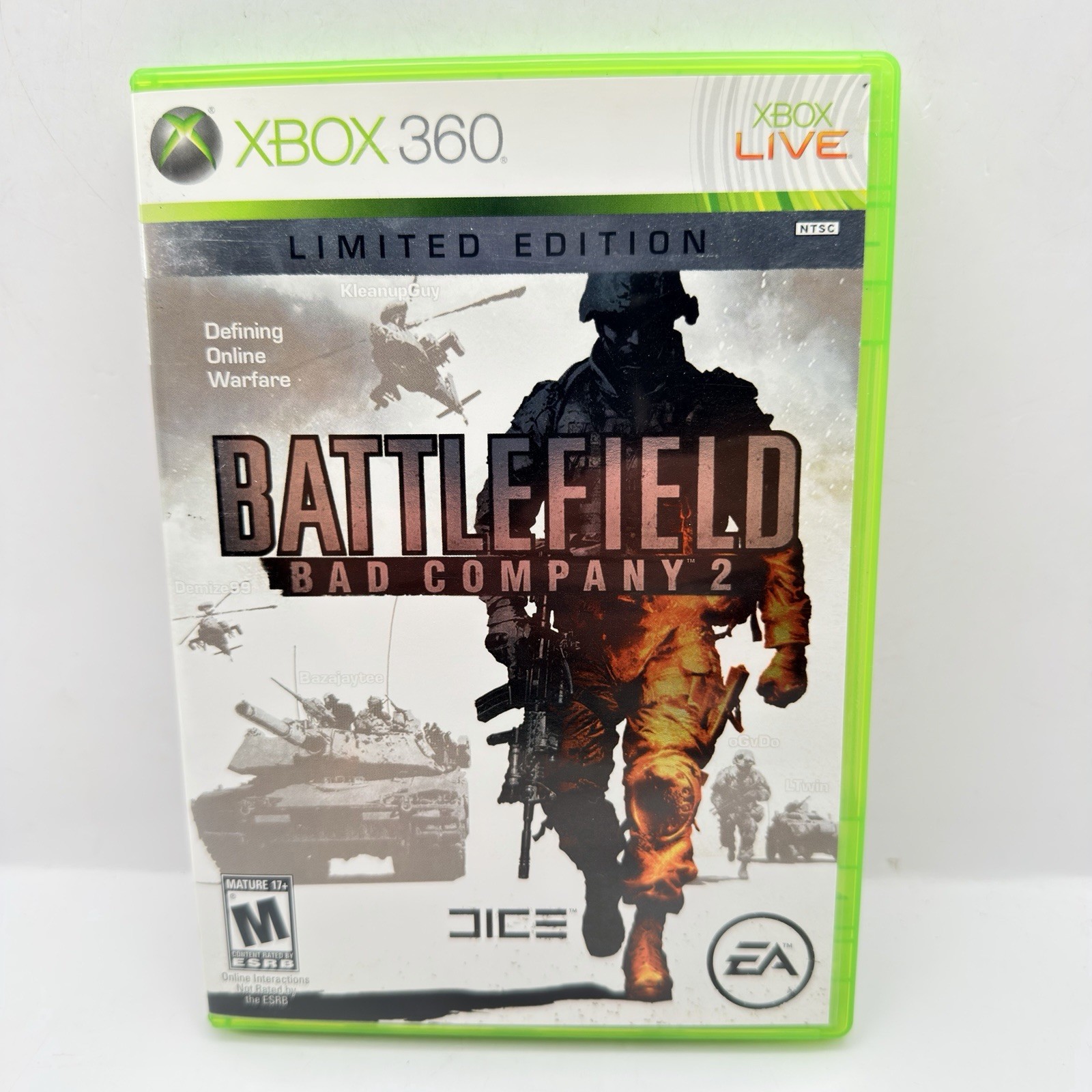 Xbox 360 Gears Of War 2 Battlefield BC2 Mass Effect 2 COD MW2 Lot Of 4 Games