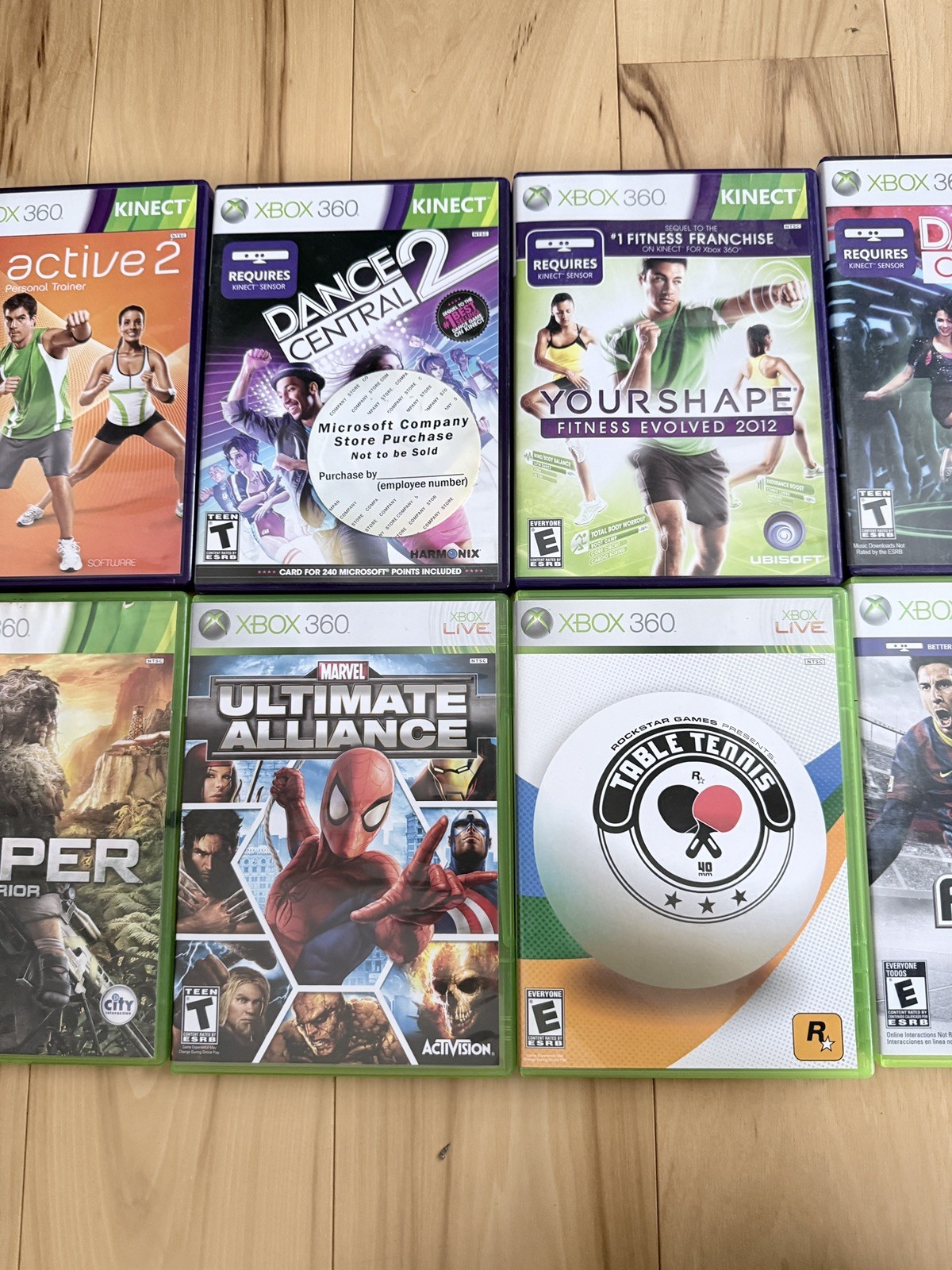 Lot of 13 Xbox & Xbox 360 Games – Kinect, Sports, Marvel, Disney – Tested