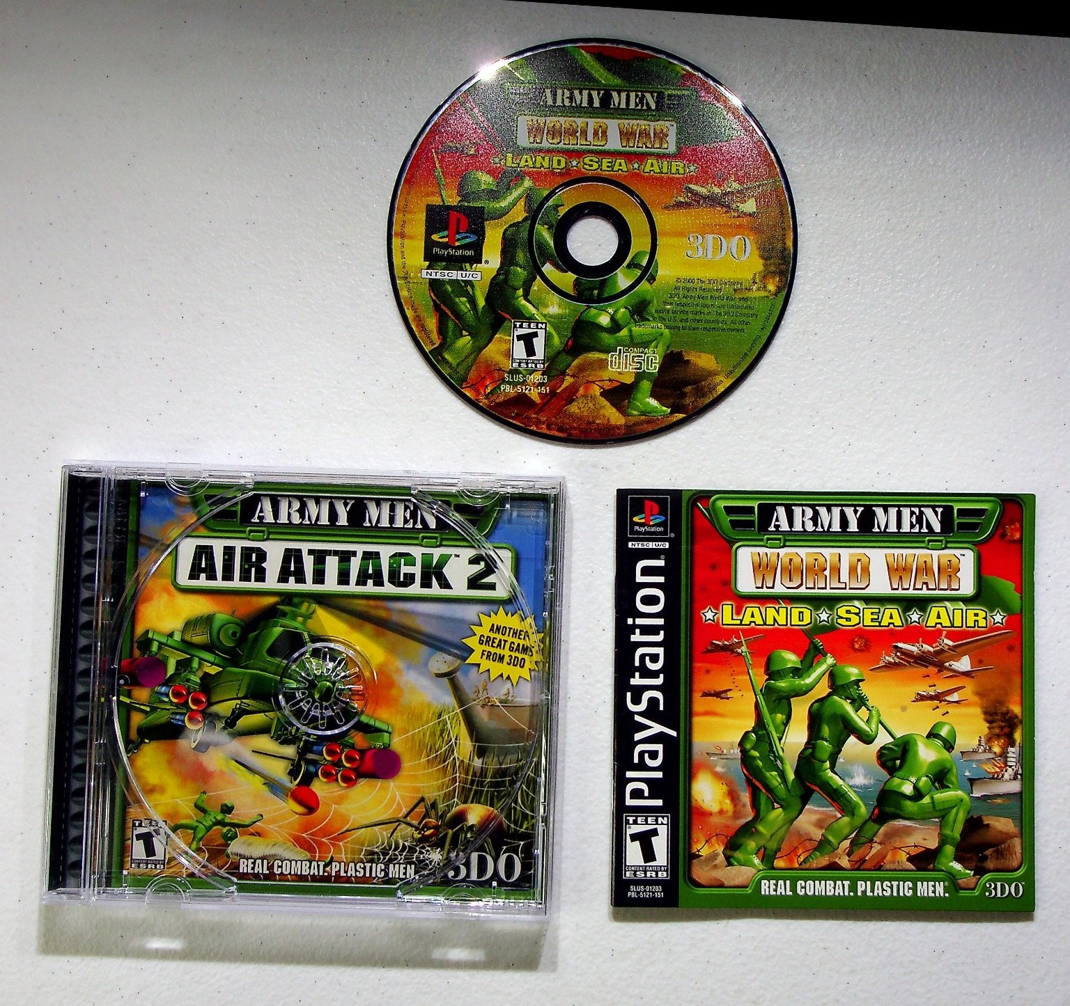 Army Men World War Land Sea & Air PlayStation Video Game WWII Combat