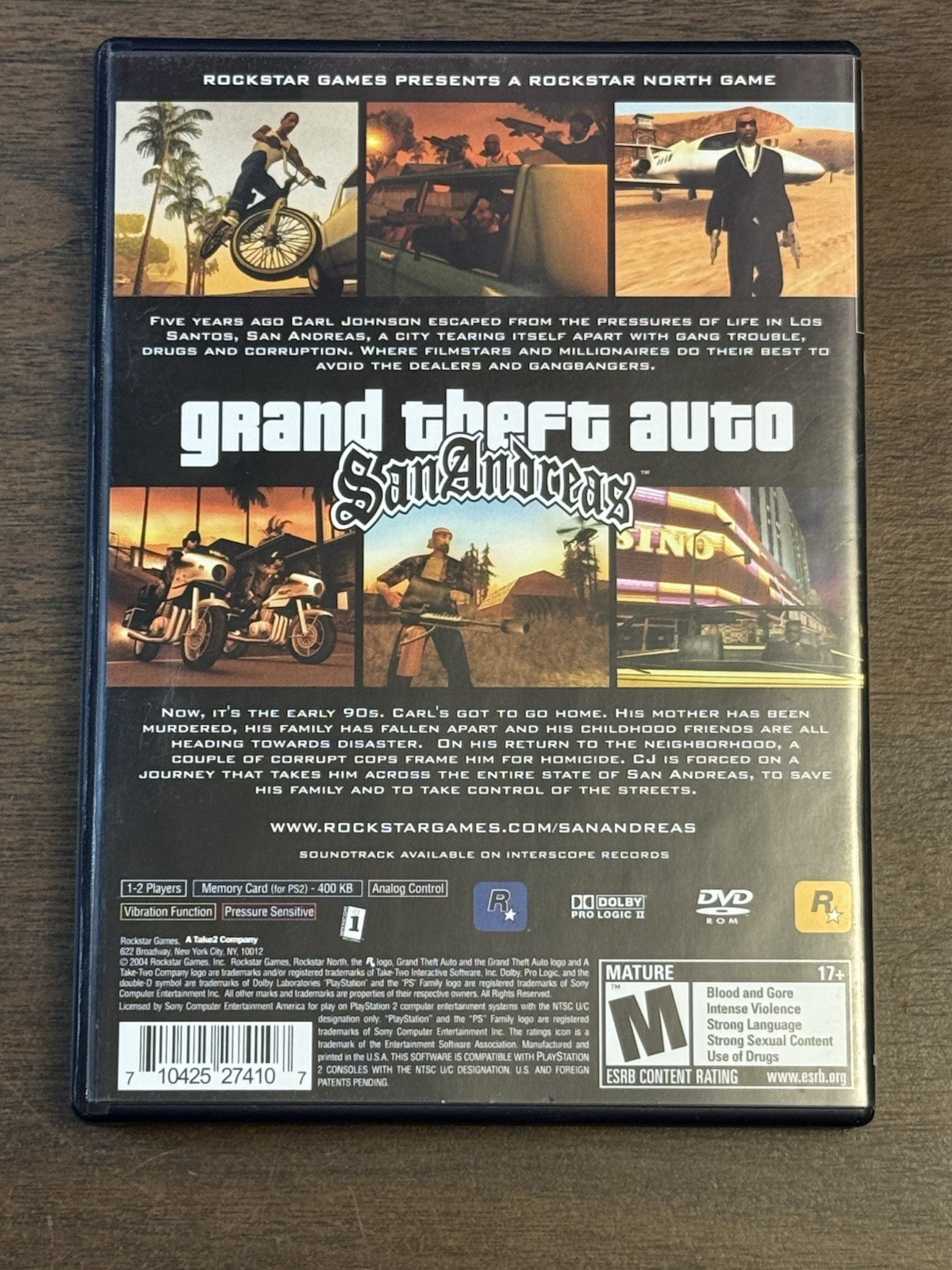Grand Theft Auto: San Andreas PlayStation 2 PS2 CIB W Manual And Map Excellent