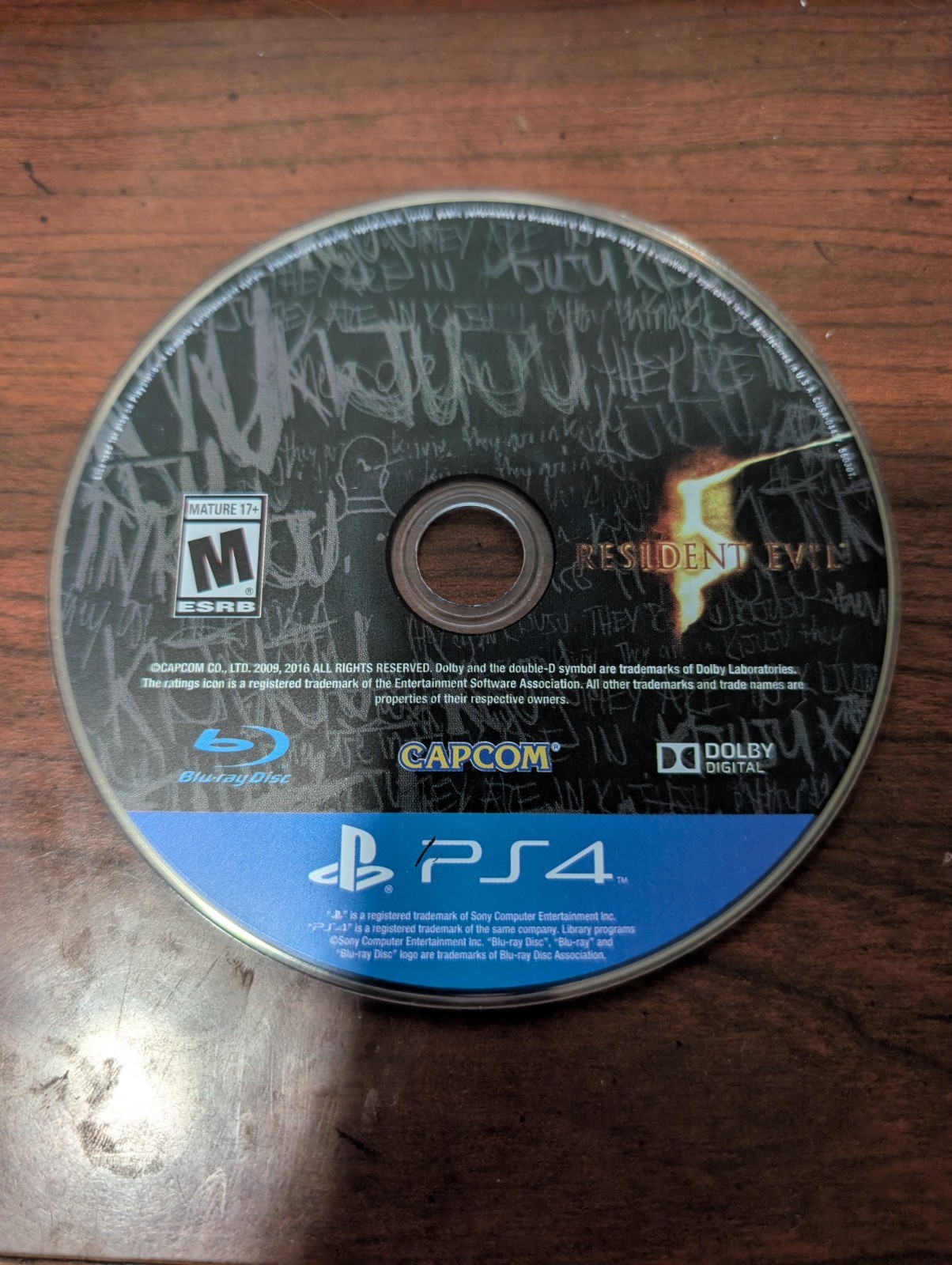 Resident Evil 5 (PlayStation 4 PS4, 2016) NO TRACKING – DISC ONLY 5765