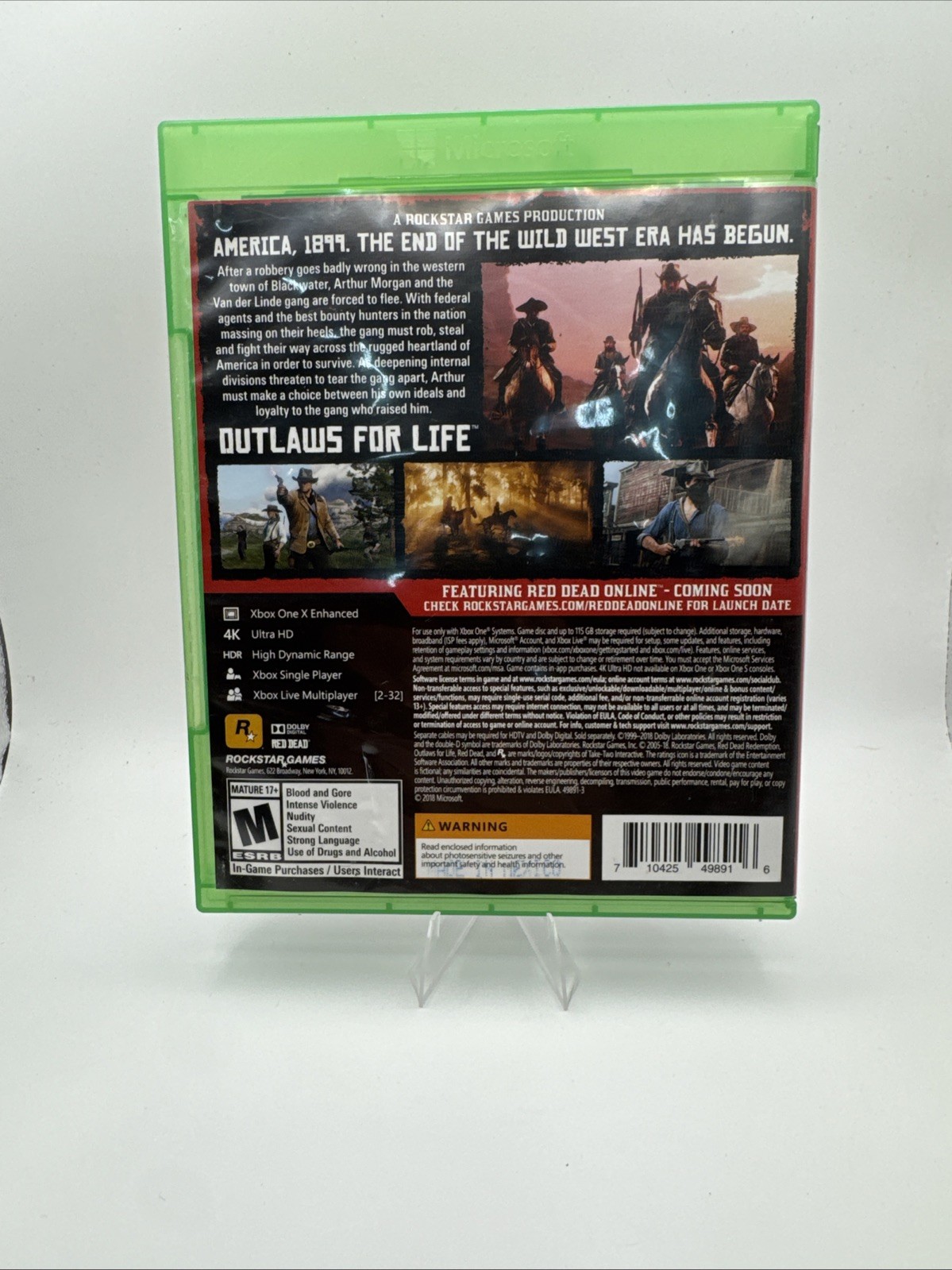 Red Dead Redemption 2 – Microsoft Xbox One Complete CIB W/map
