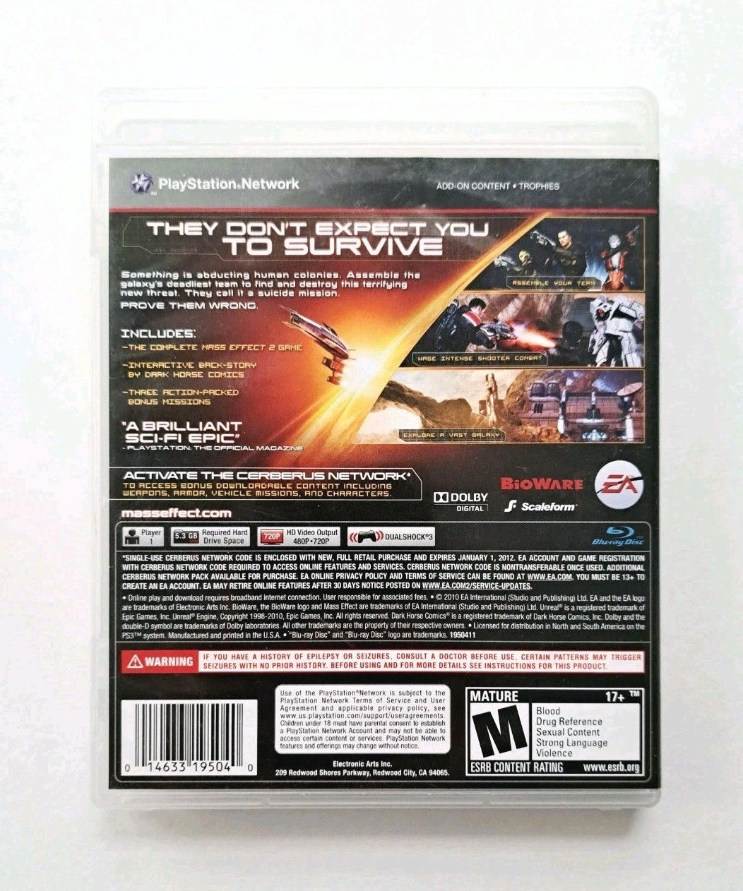Mass Effect Bundle W/ N7 Collector’s Edition (Sony PlayStation 3, 2010-2012) CIB