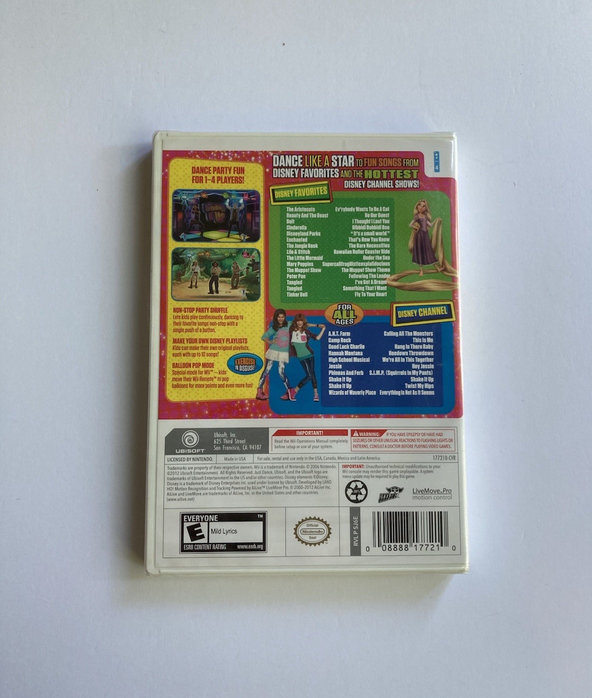 Just Dance Disney Party Nintendo Wii Brand New & Factory Sealed Plastic Shrink