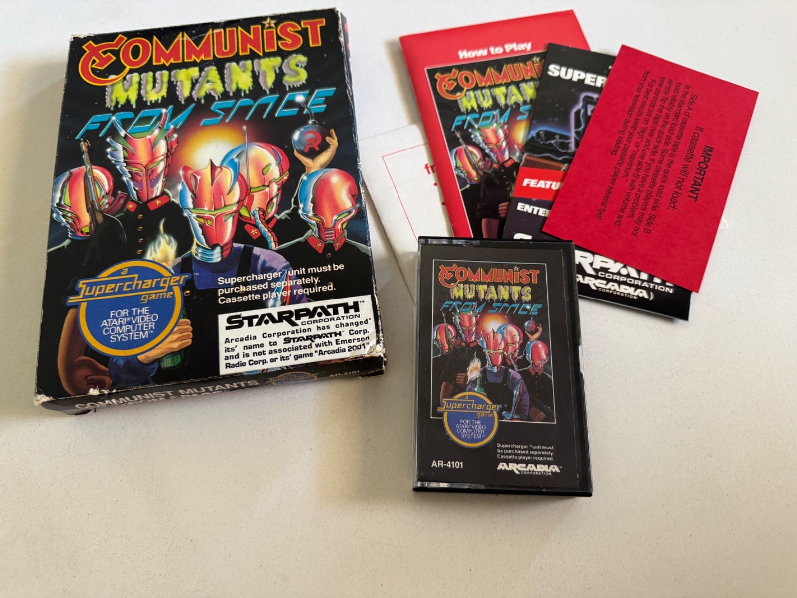Atari 2600 Arcadia Starpath supercharger complete set 1-12 plus Stella Labyrinth