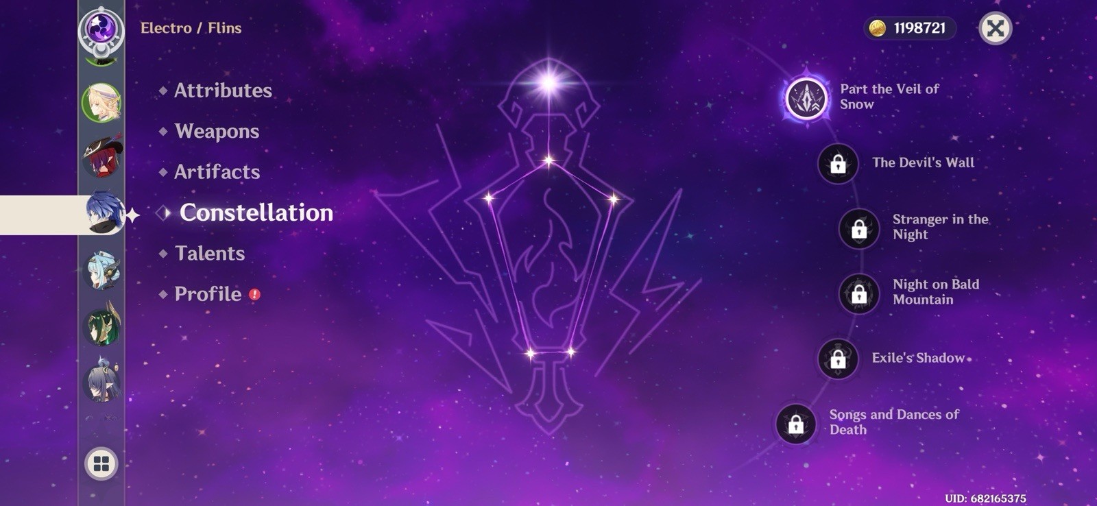 Genshin Impact America AR 60, C1 flins, 20 5 stars, 9 5 star weapons, 3k Primos!