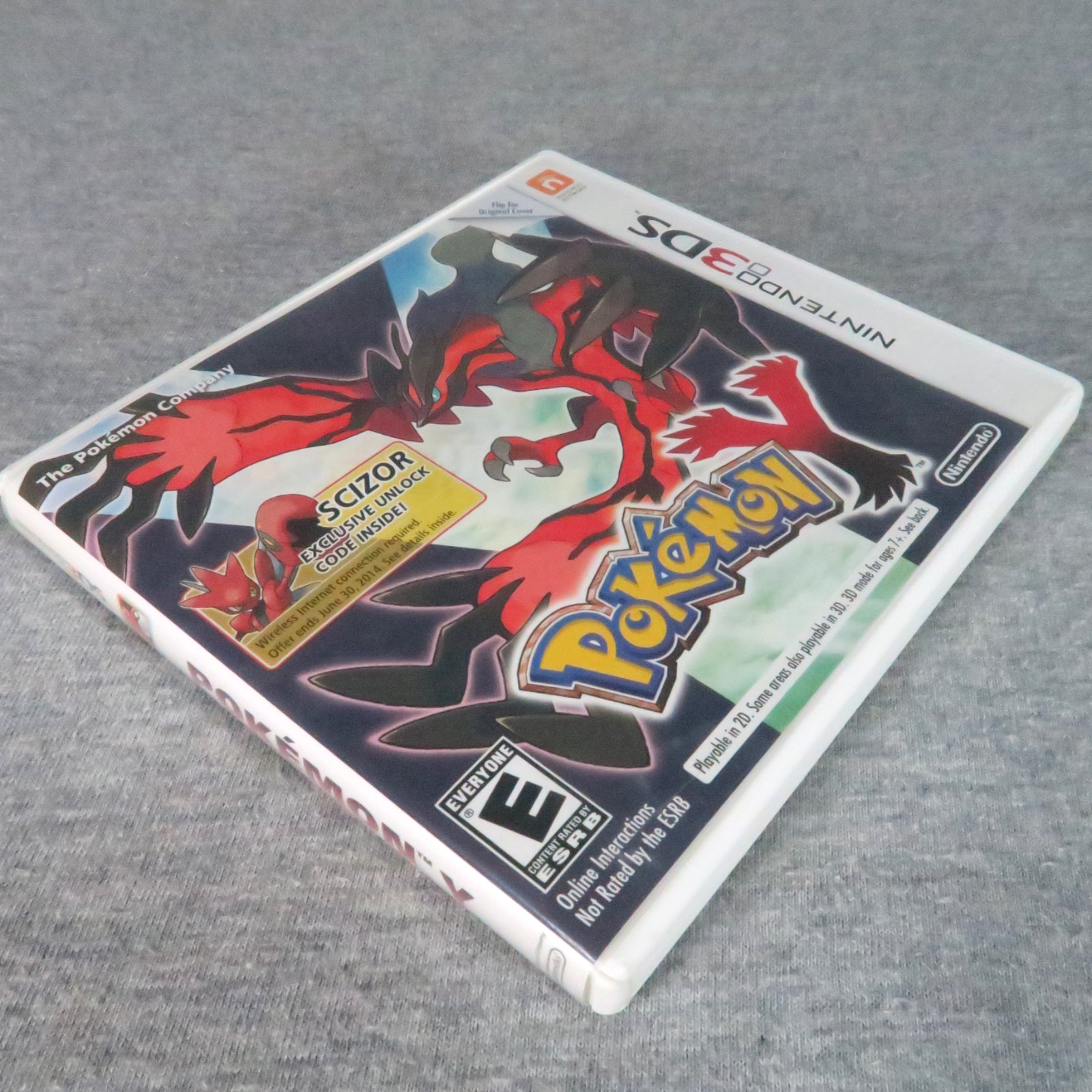 Nintendo 3DS Pokemon Y Game Cartridge and Case (Scizor Variant Case)