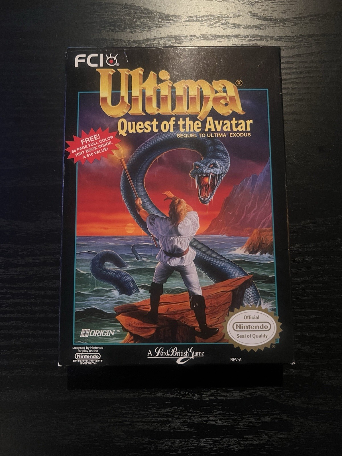 Ultima Quest of the Avatar for NES with Box and Manual and MAP!