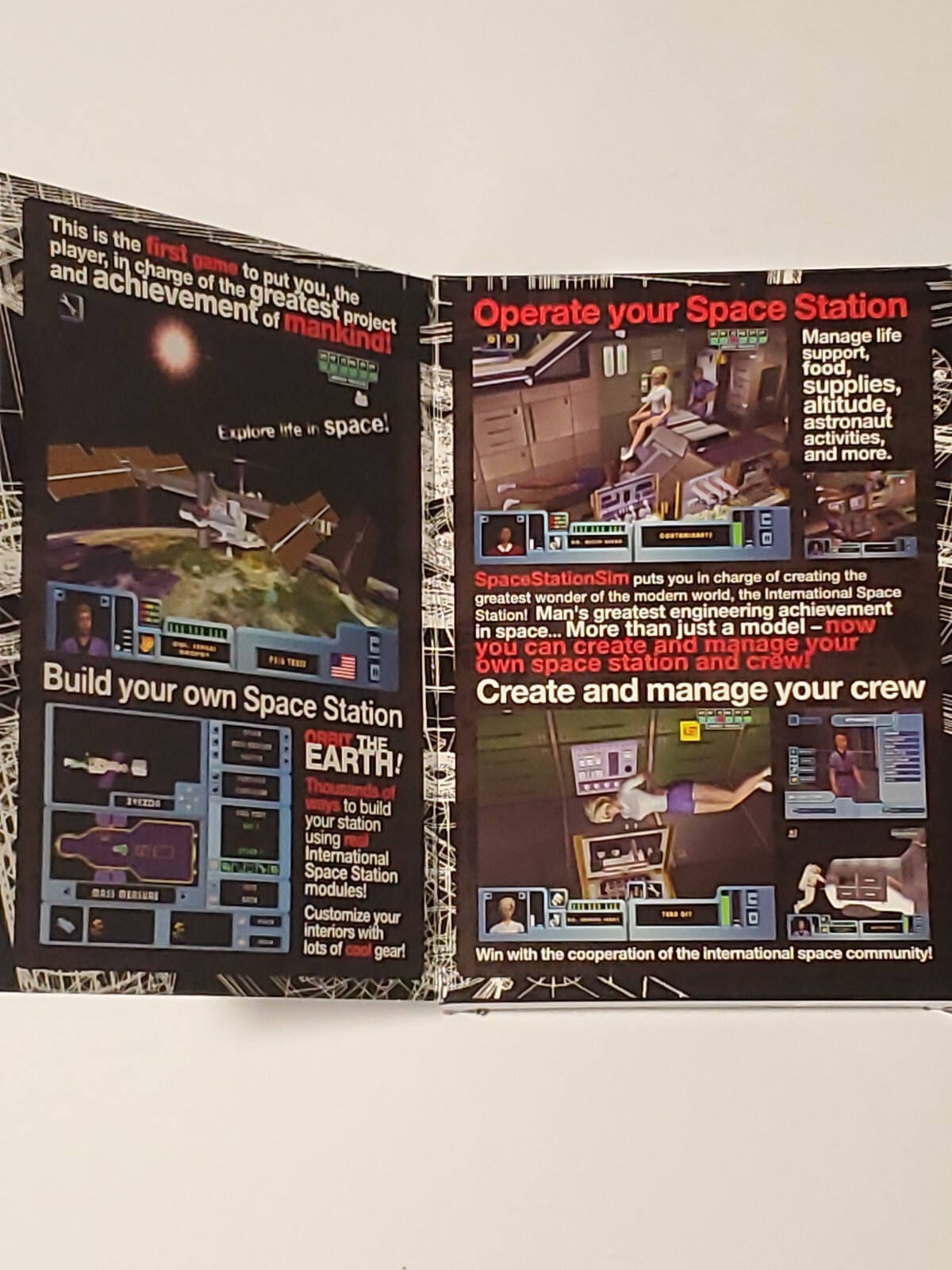 SPACE STATION SIM Nasa Simulation Rare Vintage PC Game US Version Complete Works