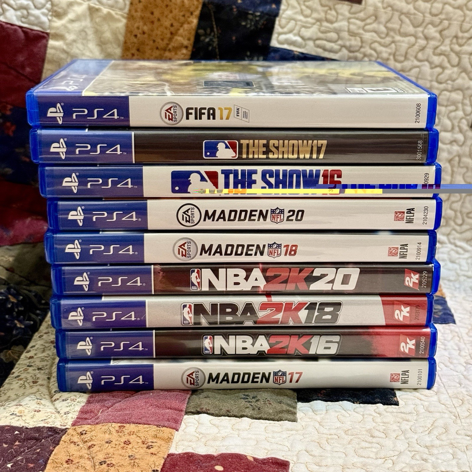 Sony PlayStation 4 Sports Games Lot of 9 NBA 2K, Madden, MLB The Show, FIFA