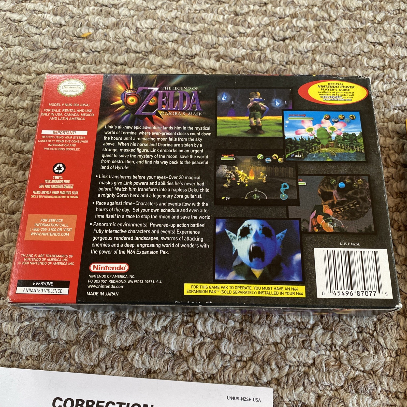 The Legend of Zelda: Majora’s Mask Collector’s Edition (N64) CIB Complete in Box