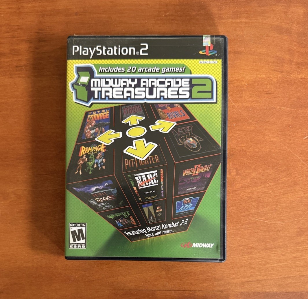 Midway Arcade Treasures 2 (PlayStation 2, Ps2) CIB Complete w/ Reg & Tested