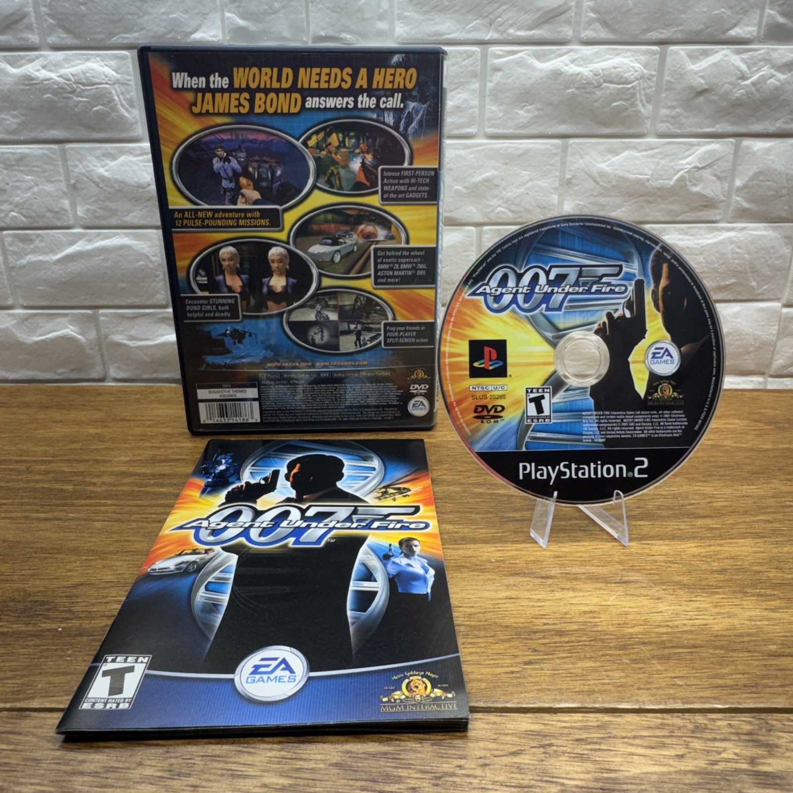 James Bond 007: Agent Under Fire (PlayStation 2, 2002) CIB Refurbished Tested