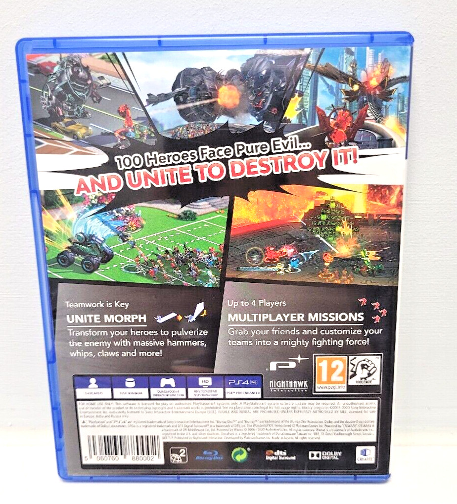 The Wonderful 101 Remastered PS4 Excellent PS5 Compatible Works Worldwide