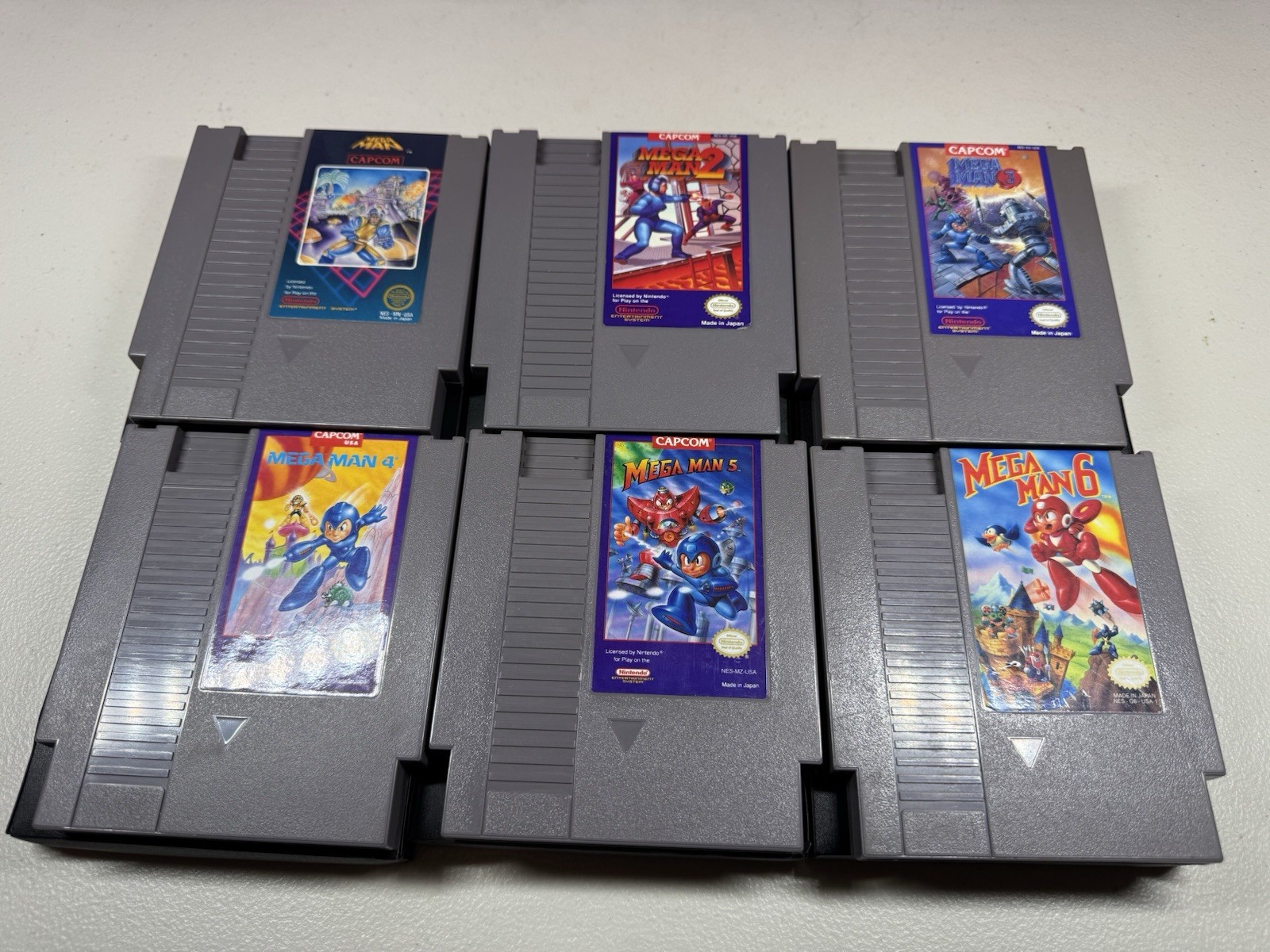 NES Nintendo Mega Man 1-6 Lot 1 2 3 4 5 6 Authentic Tested