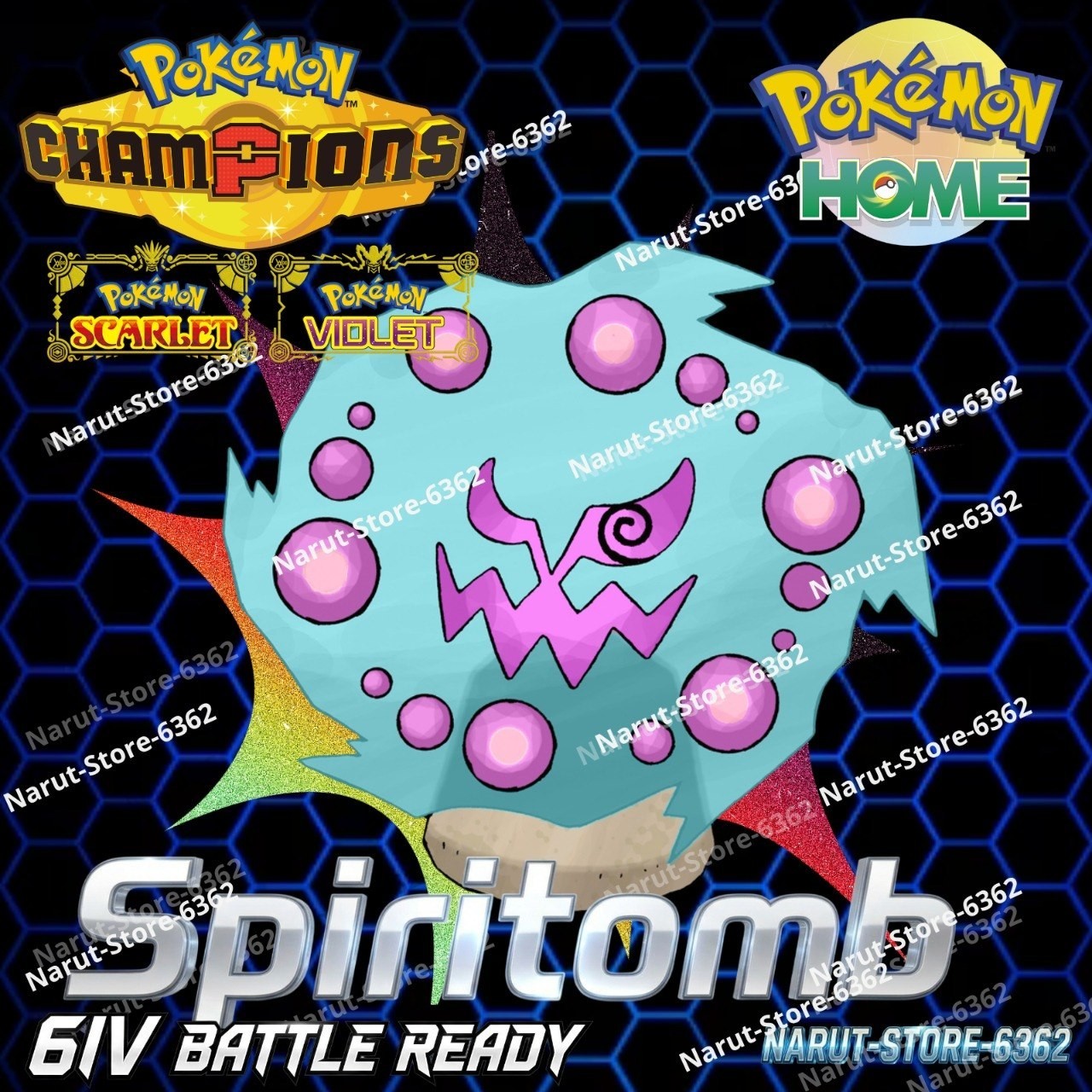 SPIRITOMB 🔥6IV SHINY POKEMON HOME🔥Pokemon CHAMPIONS