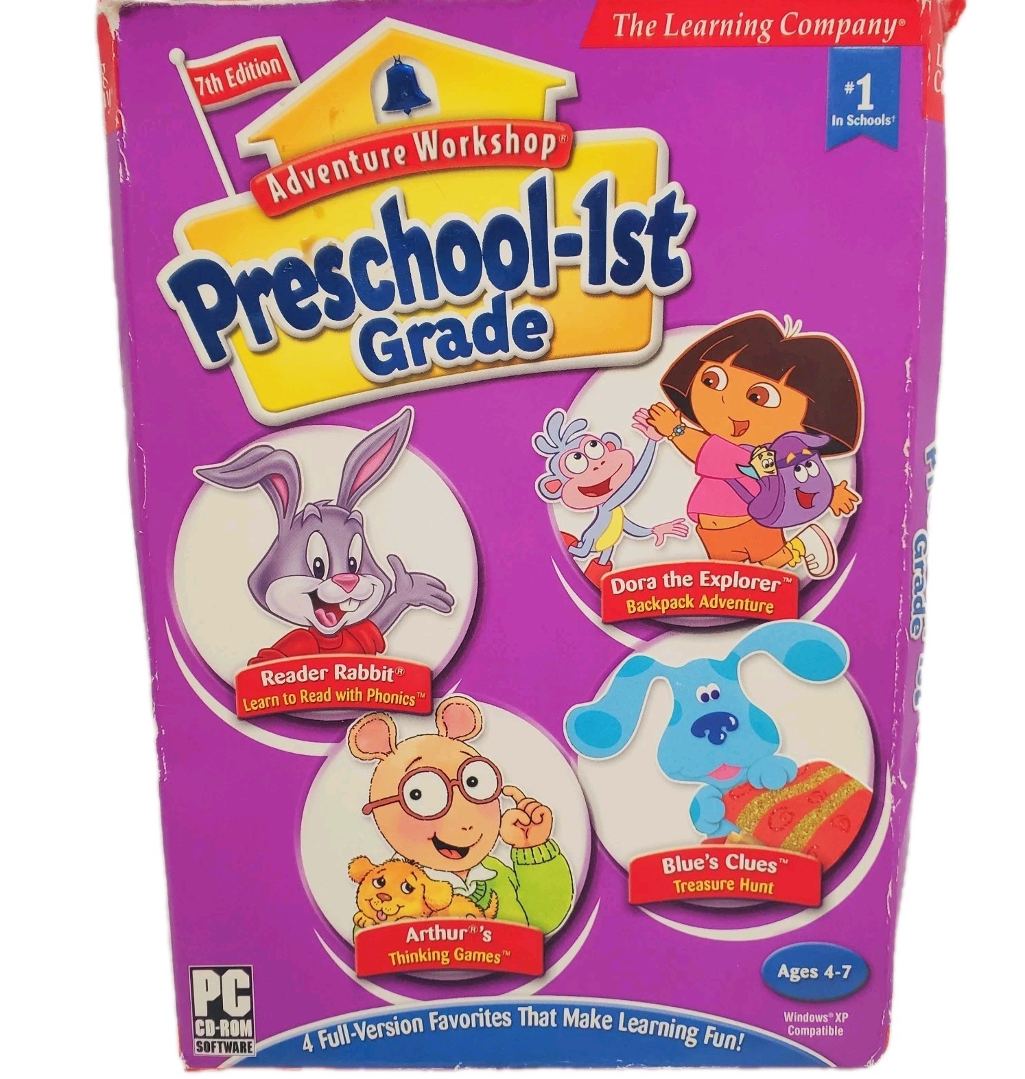 The Learning Company Adventure Workshop Preschool 1st Grade PC CD-ROM 4 Games
