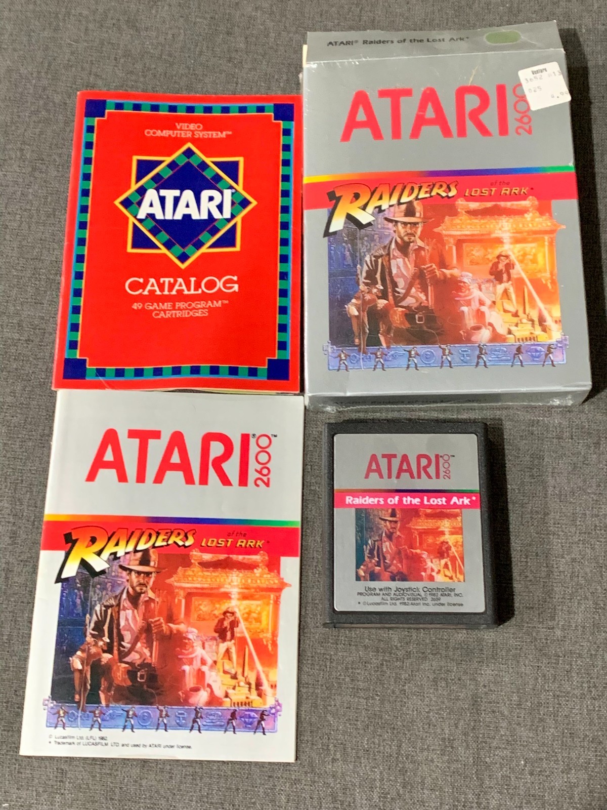 Vintage Atari 2600 Raiders of the Lost Ark CIB Complete In Box With Catalog