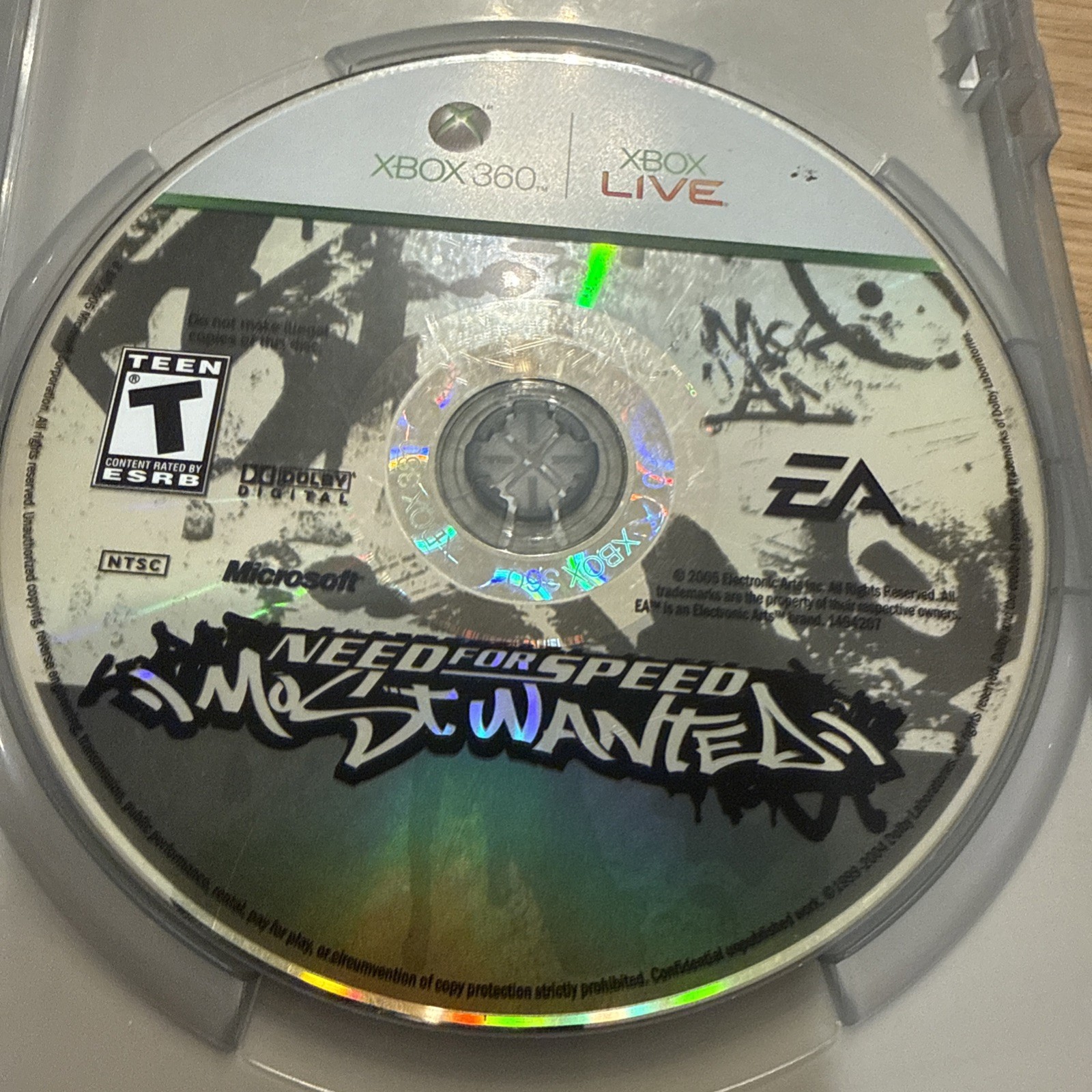 Need for Speed Most Wanted Platinum Hits (Microsoft Xbox 360, 2005) Complete
