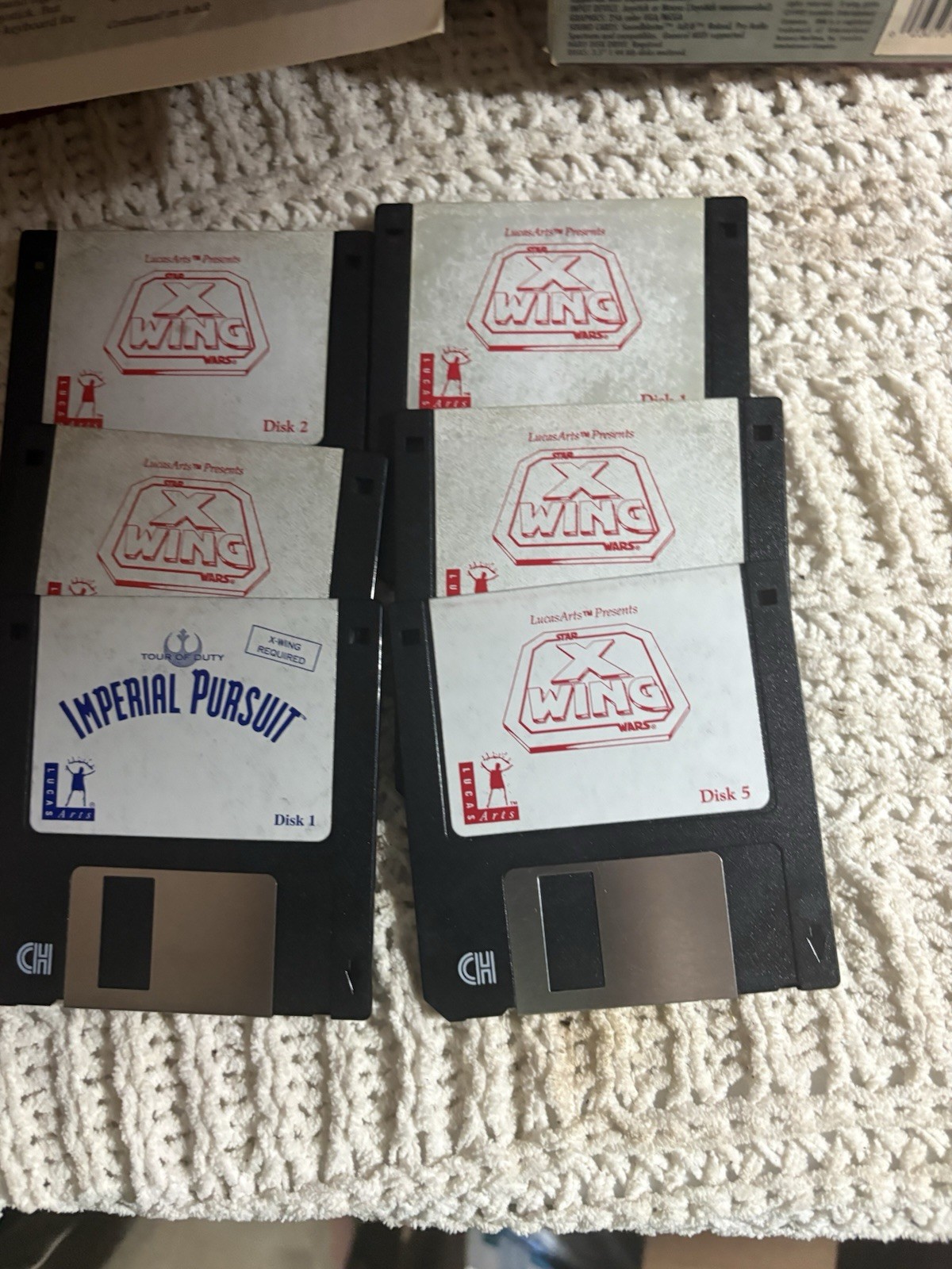 Star Wars X-Wing Space Combat Simulator LucasArts 5.25″ Discs Large Complete