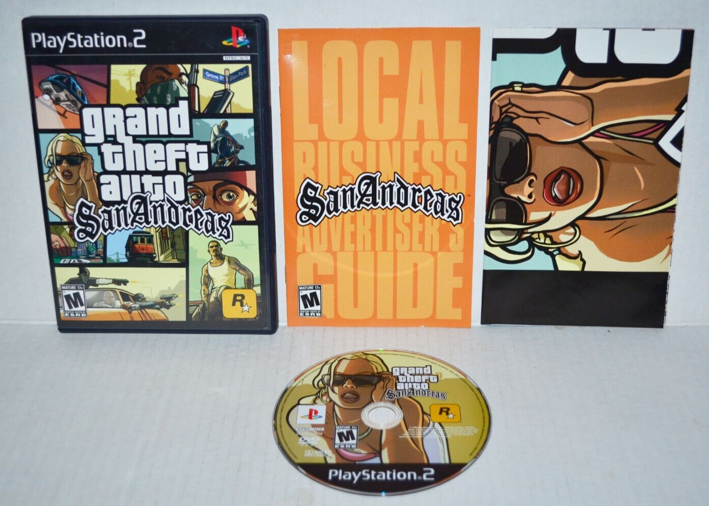 Grand Theft Auto San Andreas (Sony PlayStation 2) GTA PS2 First Print MAP MINT🔥