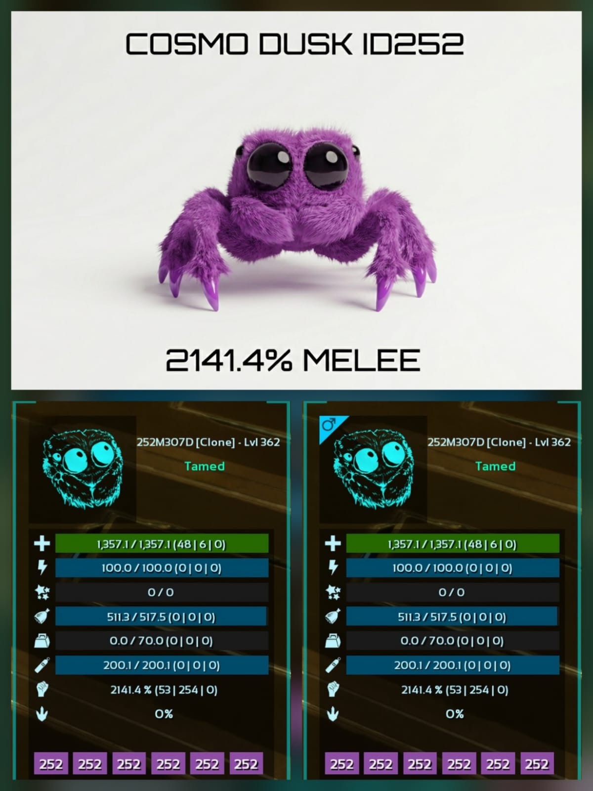 COSMO TOP MELEE – BABY PAIR – Ark Survival Ascended Official PVE PC/XBOX/PS5