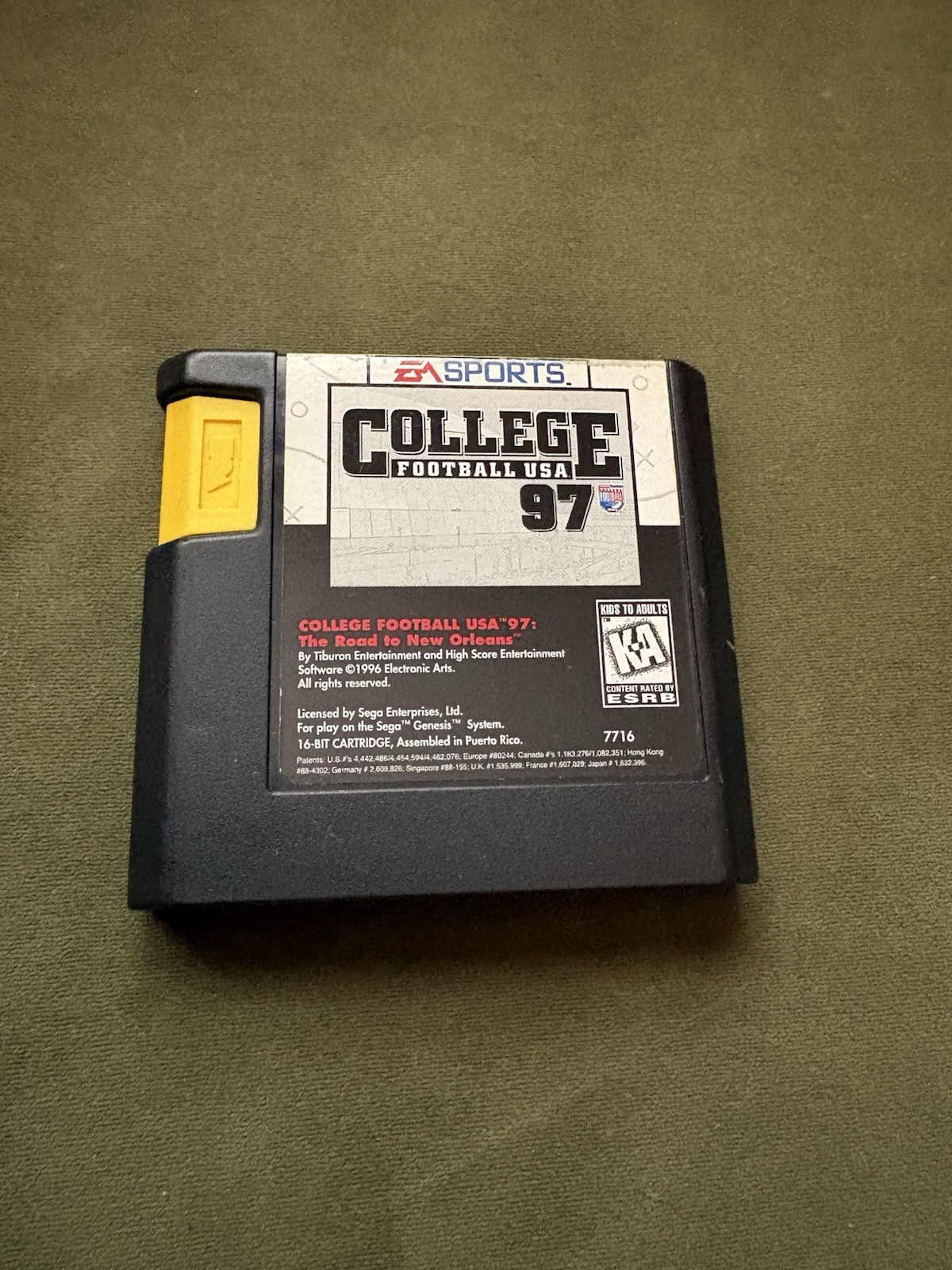 College Football USA 97: The Road to New Orleans – Sega Genesis – EA Sports –