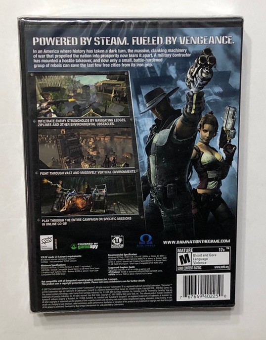 DAMNATION PC DVD-ROM GAME CODEMASTERS 2007 SEALED NEW