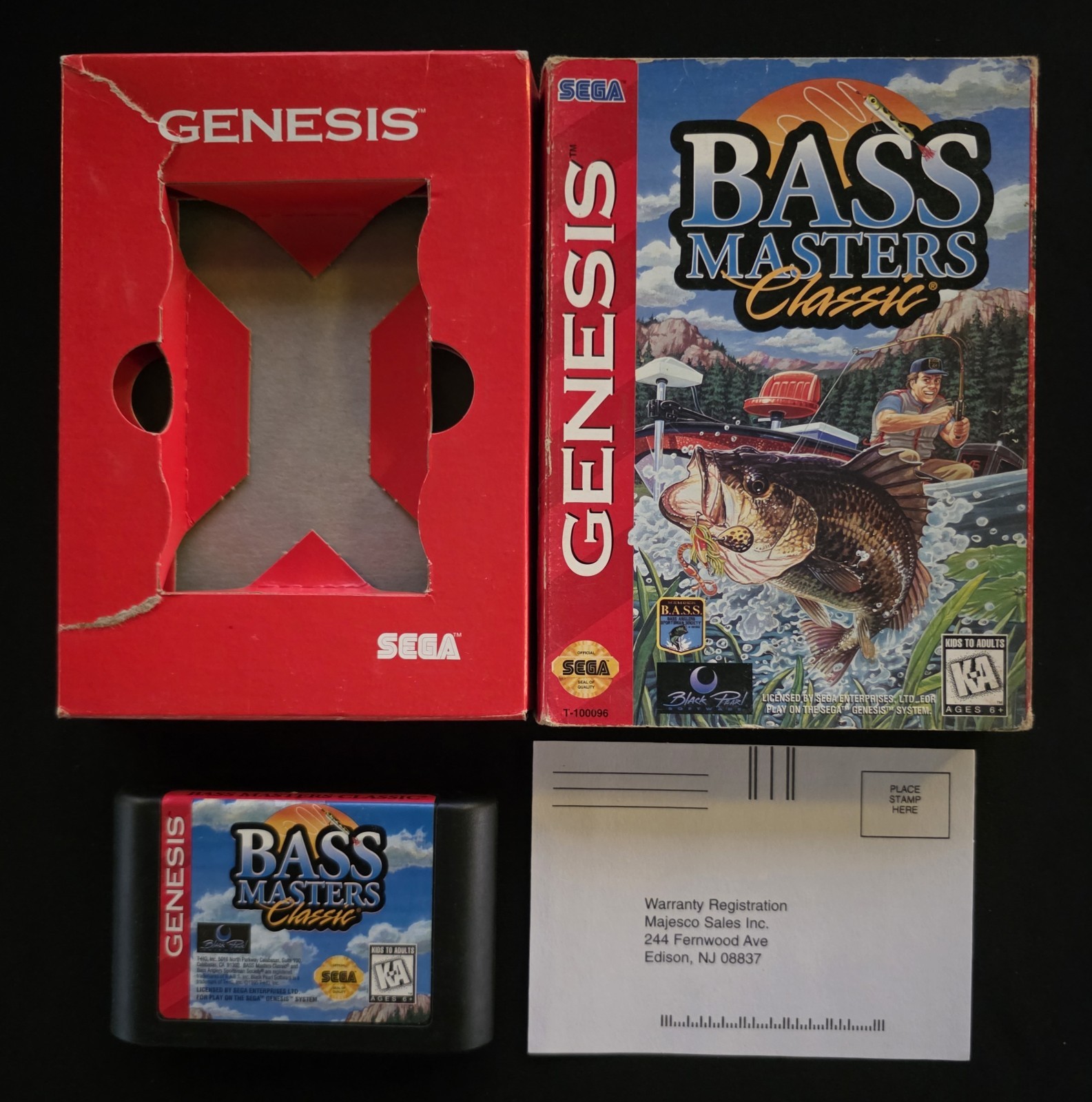 Bass Masters Classic (Sega Genesis) w/ Registration card – Tested