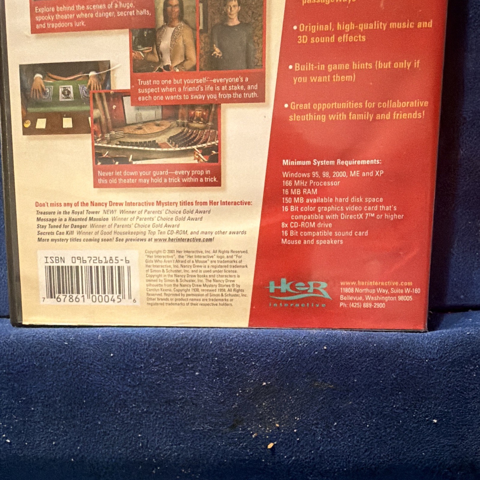 Her Interactive Nancy Drew: The Final Scene PC CD-ROM E Manual Included