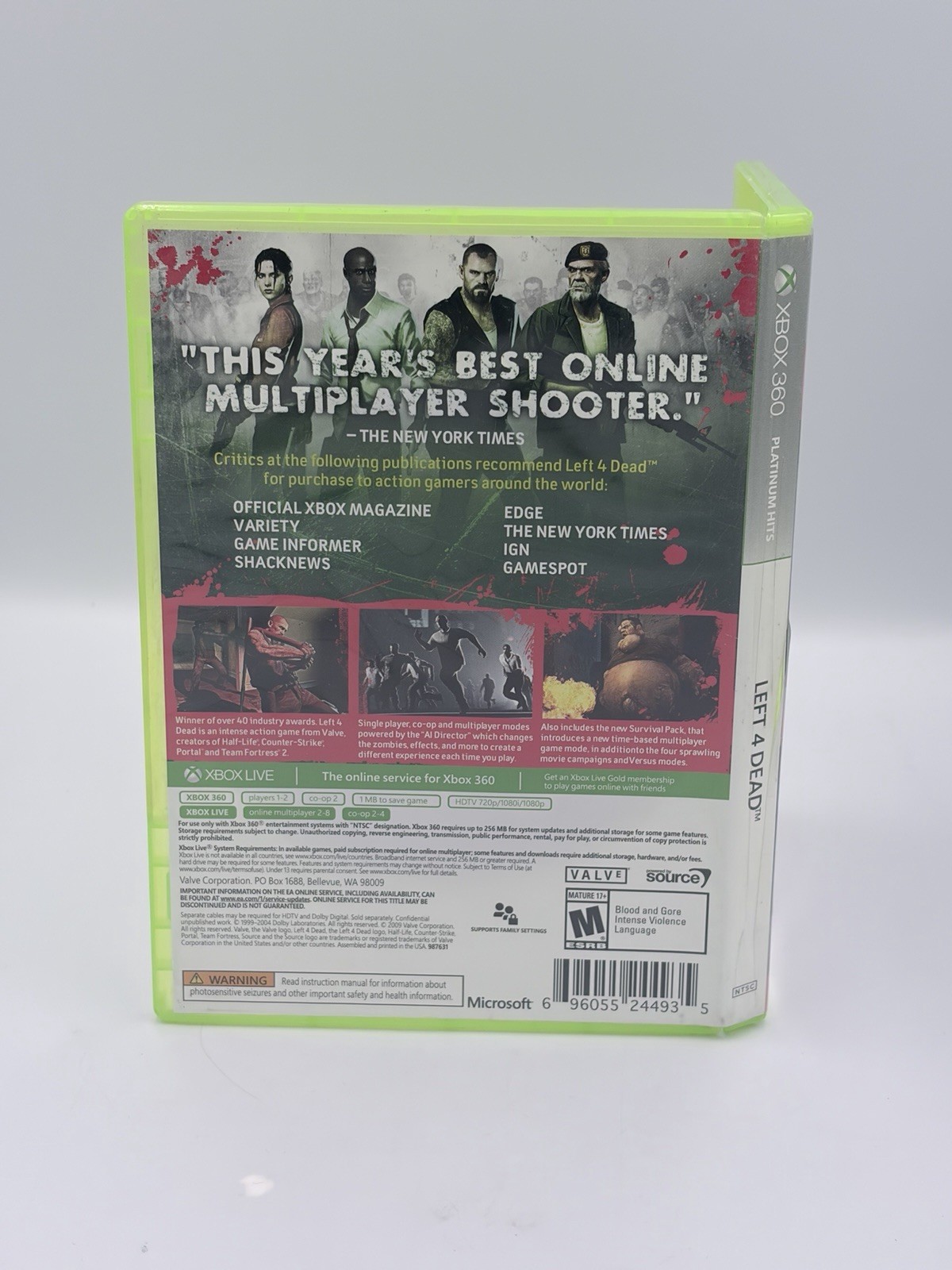 Left 4 Dead Microsoft Xbox 360 Refurbished & Tested – 1 YR Warranty