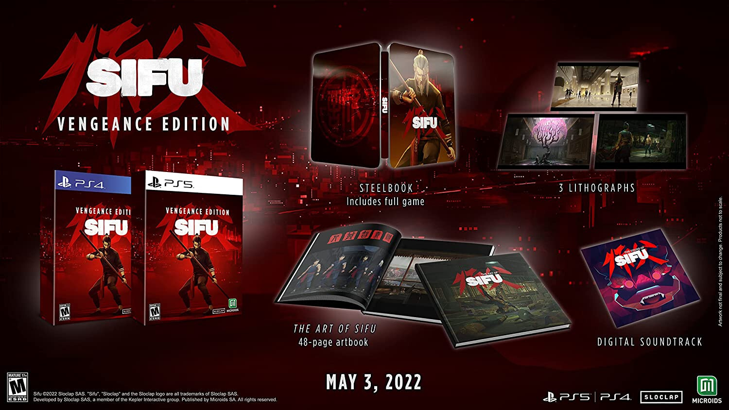 Sifu *VENGEANCE EDITION* (PS4) New *LIMITED STEELBOOK*
